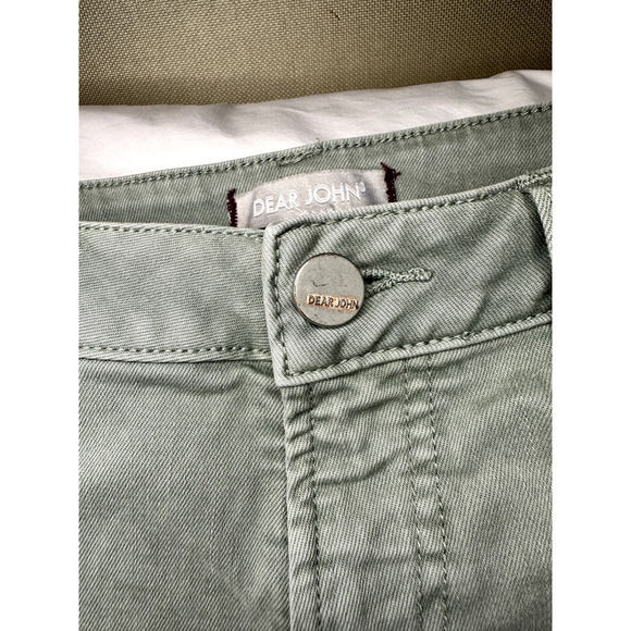 Dear John Ava Denim Shorts Olive Green Size 27 EXCELLENT CONDITION - Picture 4 of 11